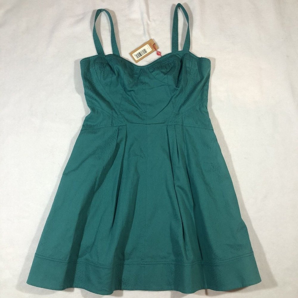 NEW Z Spoke Zac Posen Womens 6 Teal Fit & Flare Dress NWT